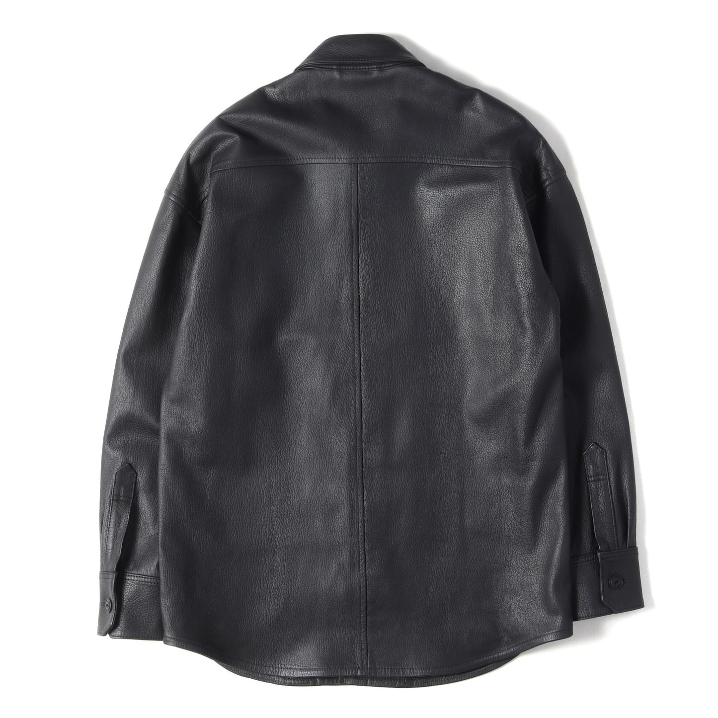 23AW シープレザー ドロップショルダー シャツ (SHRINK SHEEP DROP SHOULDER P-ARMY SHIRTS)