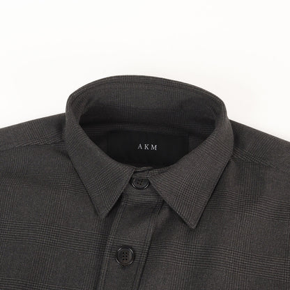 21AW グレンチェック ドロップショルダー シャツ (T/R SOFT THERMO DROP SHOULDER OVER SHIRTS)