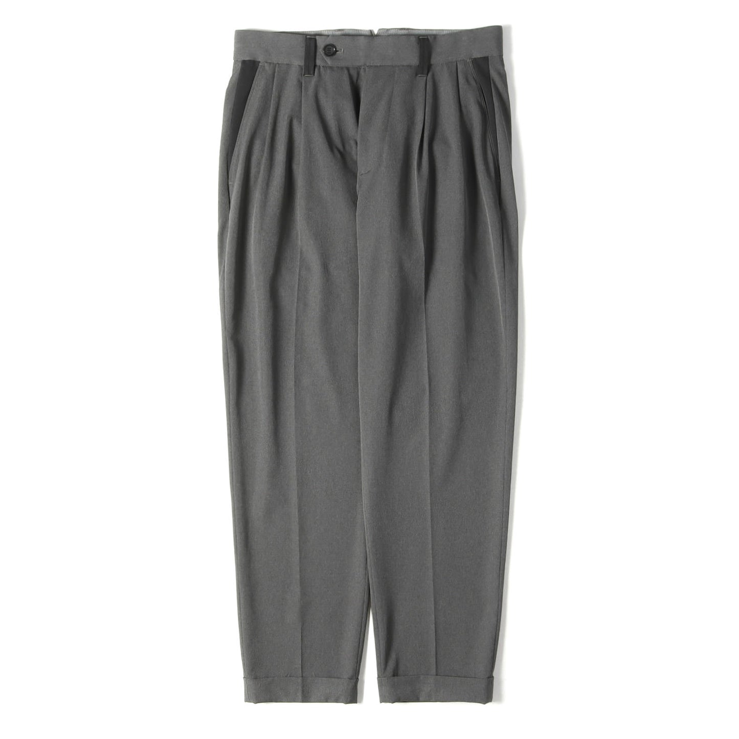 21SS メランジ ツイル スラックス パンツ (MELANGE TWILL 2WAY WIDE TAPERED SLACKS)