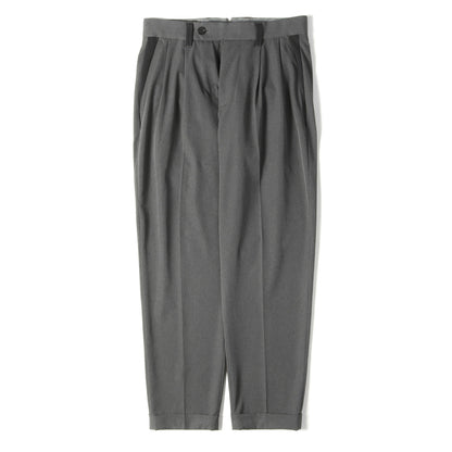 21SS メランジ ツイル スラックス パンツ (MELANGE TWILL 2WAY WIDE TAPERED SLACKS)