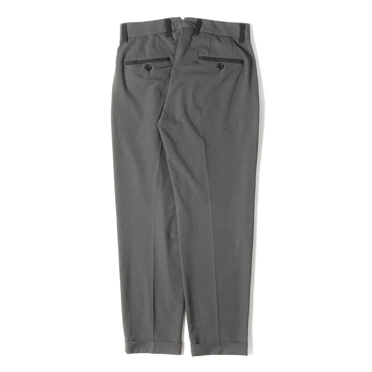 21SS メランジ ツイル スラックス パンツ (MELANGE TWILL 2WAY WIDE TAPERED SLACKS)