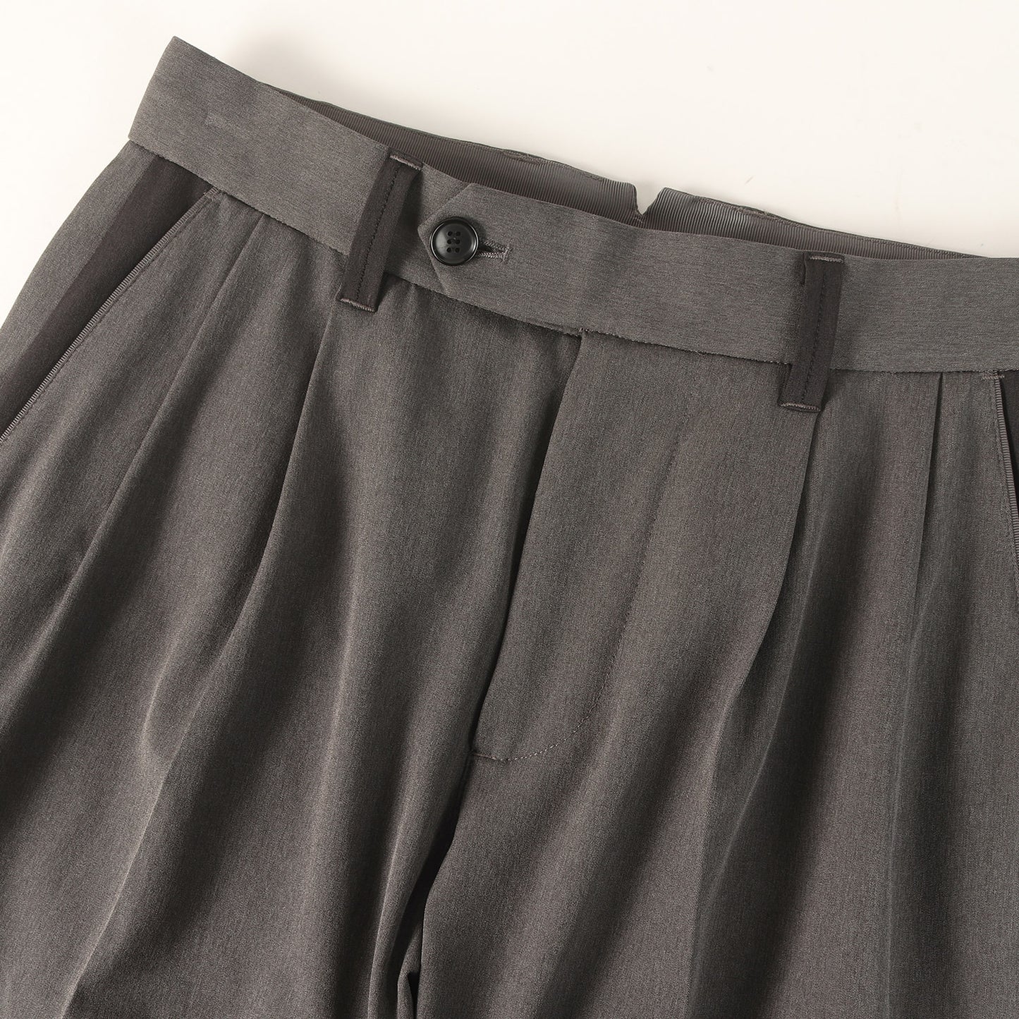 21SS メランジ ツイル スラックス パンツ (MELANGE TWILL 2WAY WIDE TAPERED SLACKS)