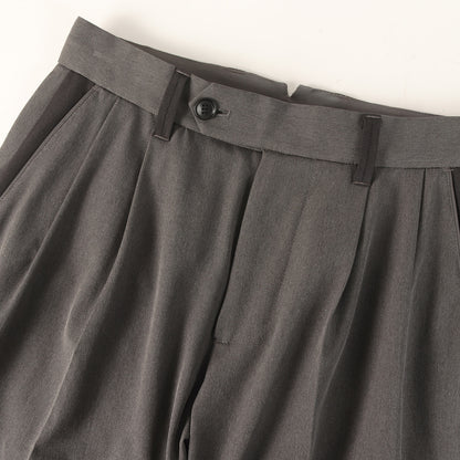 21SS メランジ ツイル スラックス パンツ (MELANGE TWILL 2WAY WIDE TAPERED SLACKS)