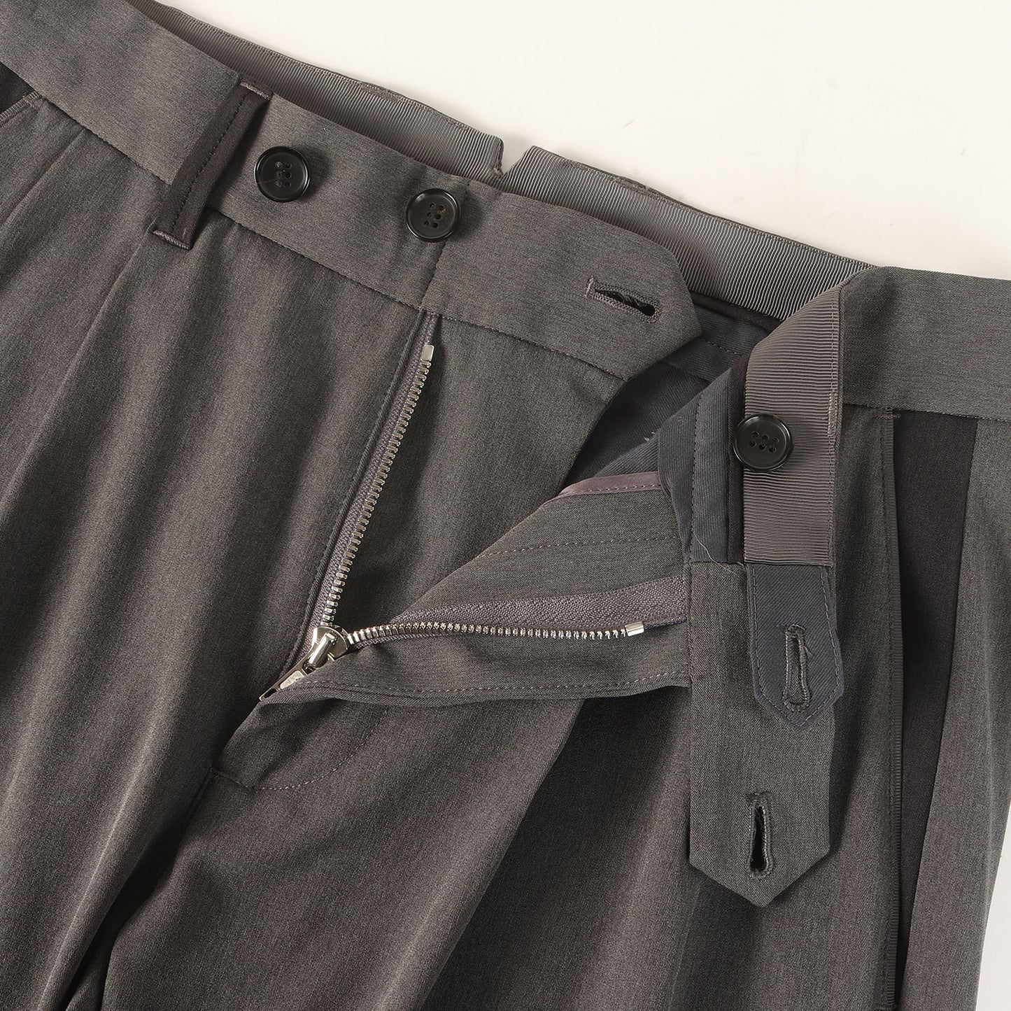 21SS メランジ ツイル スラックス パンツ (MELANGE TWILL 2WAY WIDE TAPERED SLACKS)