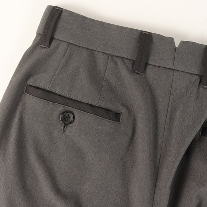 21SS メランジ ツイル スラックス パンツ (MELANGE TWILL 2WAY WIDE TAPERED SLACKS)