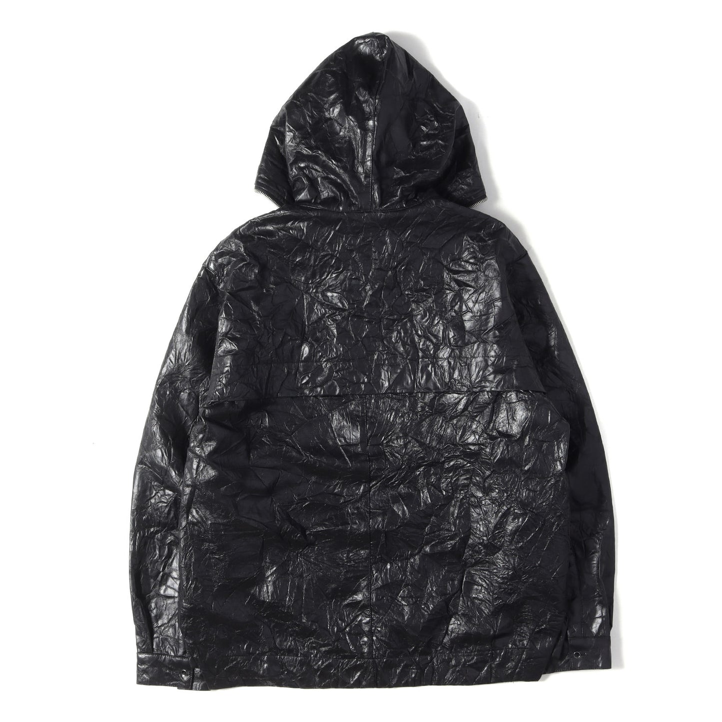 25AW シンセティックレザー フーデッド ジップブルゾン (Washer Synthtic Leather Zipper Hooded Blouson)