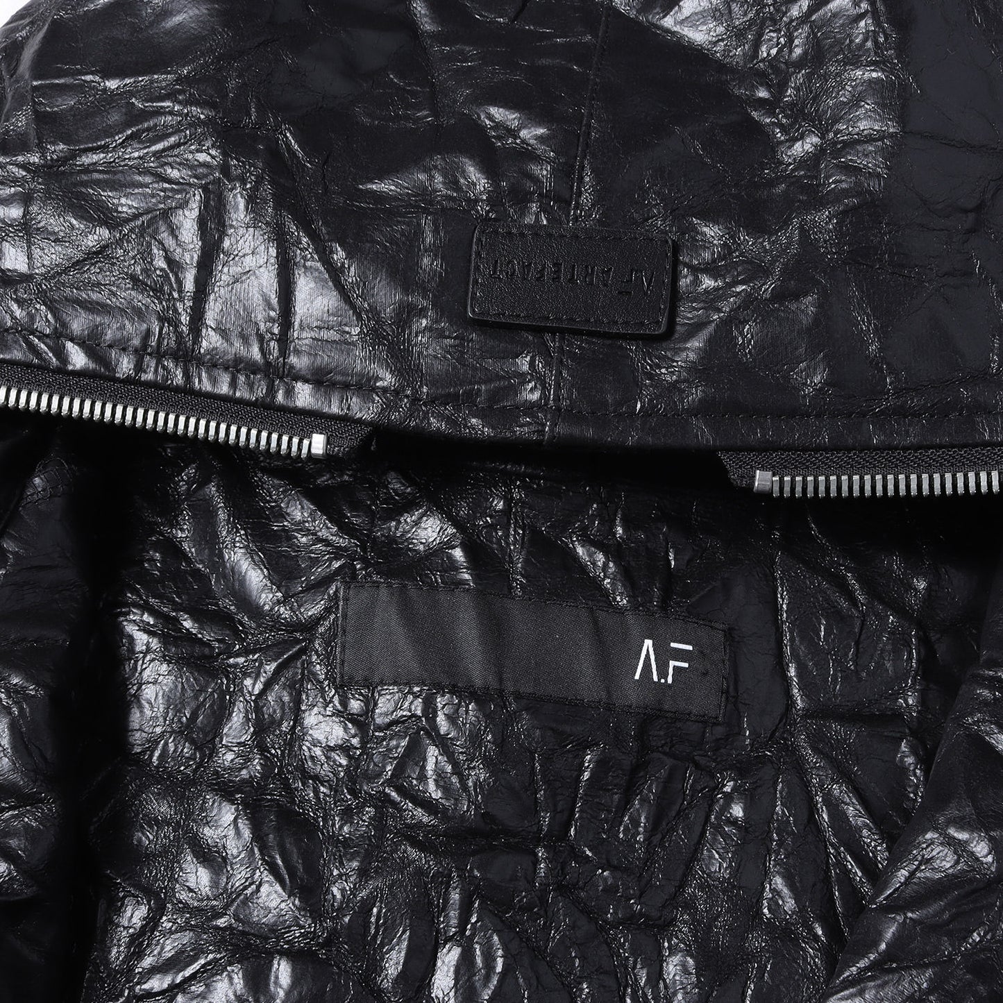 25AW シンセティックレザー フーデッド ジップブルゾン (Washer Synthtic Leather Zipper Hooded Blouson)