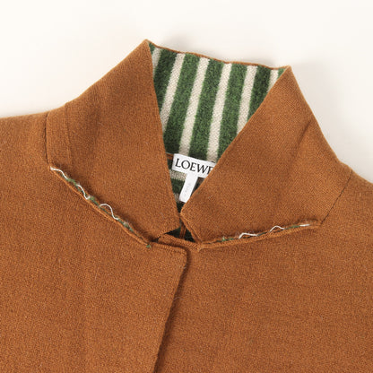 24AW アルパカ混ニット 1B ストライプ カーディガン