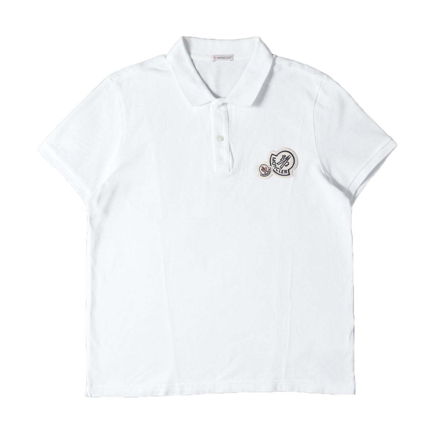 ダブルワッペン 刺繍 ピケ ポロシャツ (MAGLIA POLO MANICA CORTA)