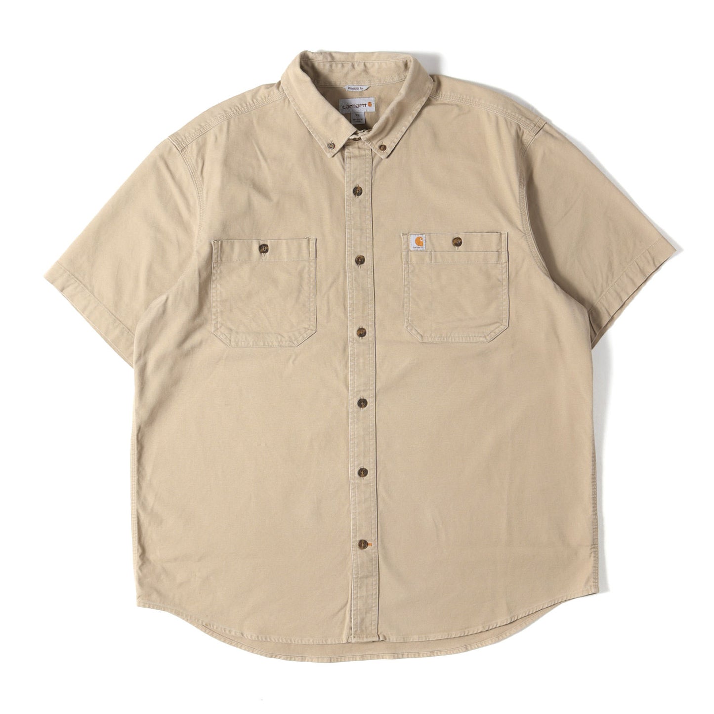 20SS ボタンダウン 半袖 ワークシャツ (RUGGED FLEX RELAXED FIT MIDWEIGHT CANVAS SHORT-SLEEVE SHIRT)