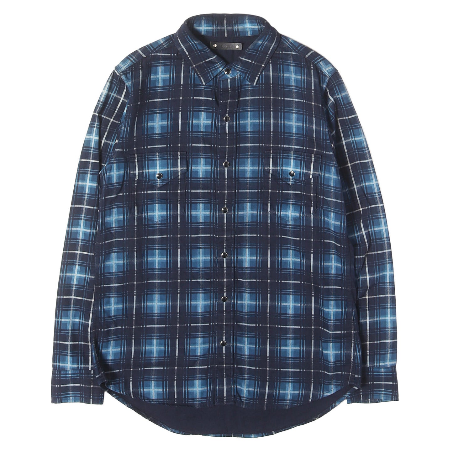 21SS チェック デニム ウエスタン シャツ (Oldmans Check Denim Western SH)