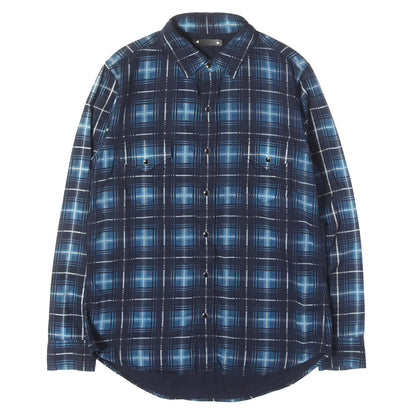 21SS チェック デニム ウエスタン シャツ (Oldmans Check Denim Western SH)