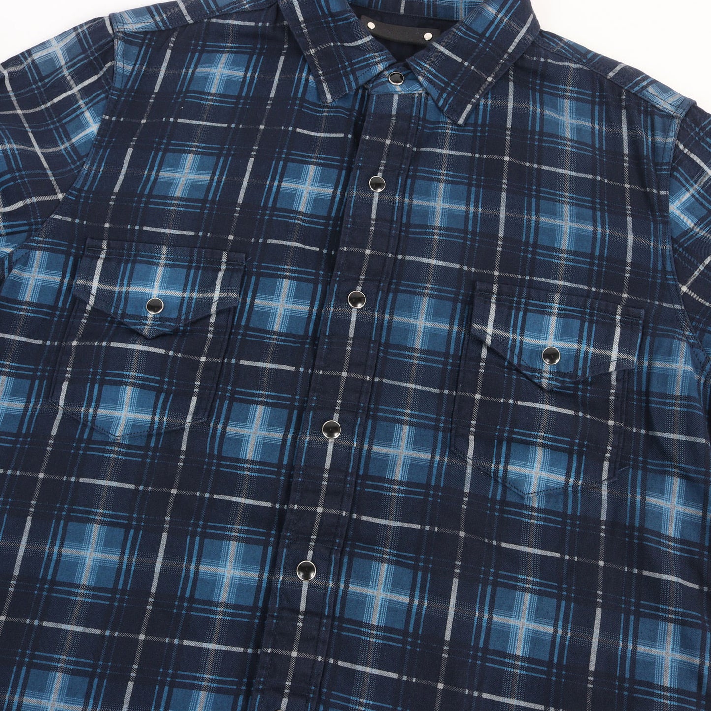 21SS チェック デニム ウエスタン シャツ (Oldmans Check Denim Western SH)