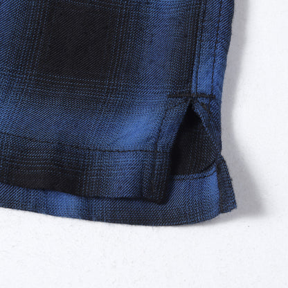 オンブレチェック レーヨンツイル 半袖 シャツ (RAYON TWILL OMBRE CHECK S/SL SHIRTS)