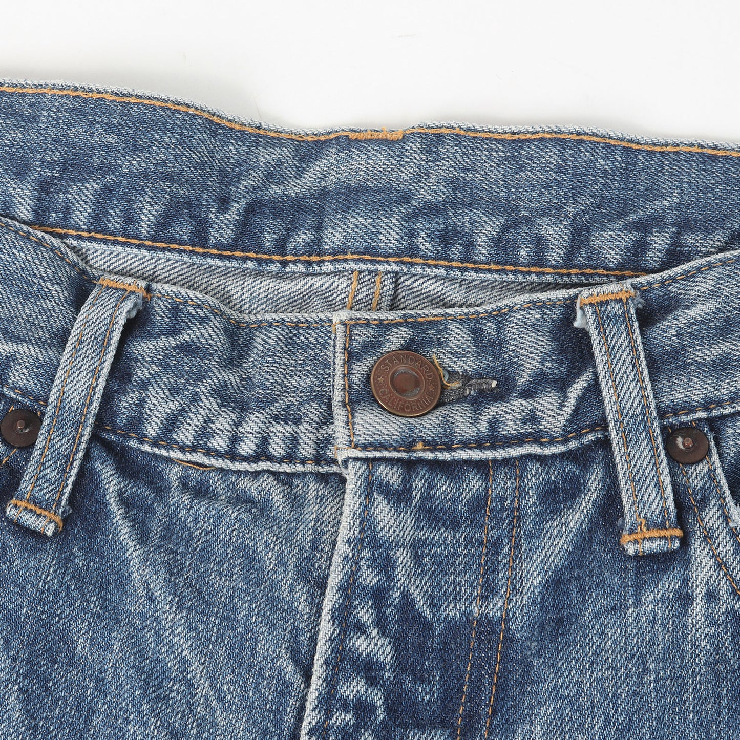 × Ron Herman ダメージリペア加工 デニムパンツ (STANDARD CALIFORNIA for RHC Denim Pants Repair Model)