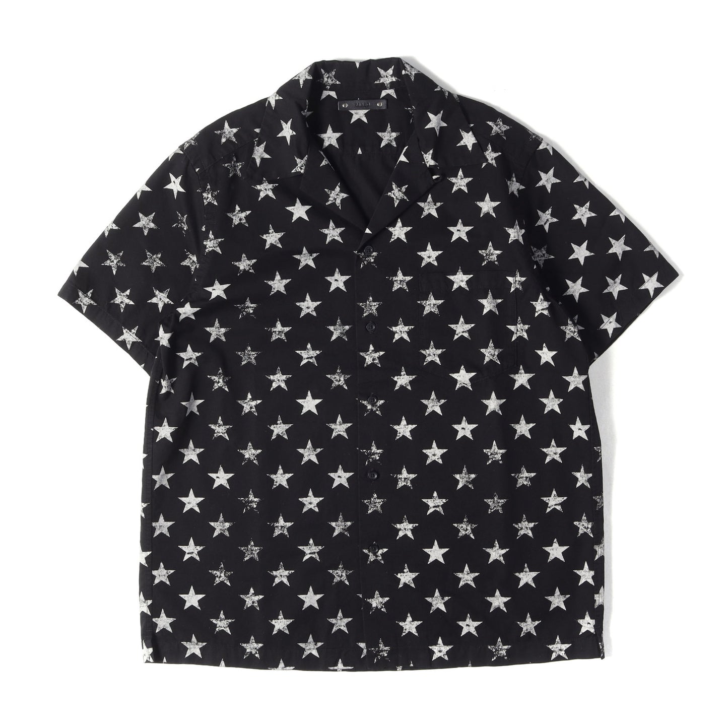 22SS 総柄 オープンカラー 半袖 デニム シャツ (Hazy Star Denim S/S Open Collar SH)