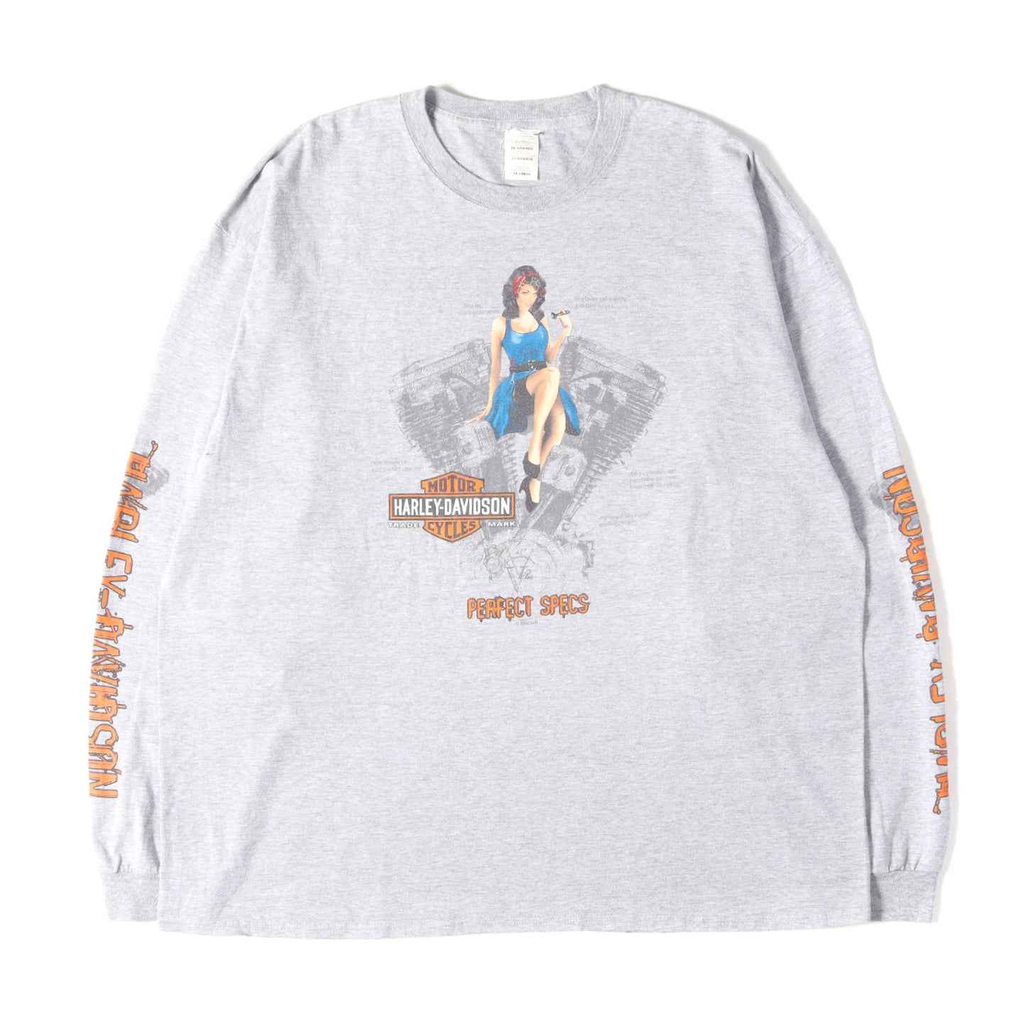 ピンナップガール グラフィック ロゴ ロングスリーブ Tシャツ