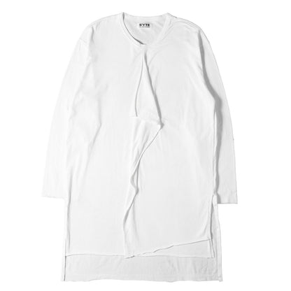 22SS 変型 カットソー (30/1 Cotton Jersey Stitch Side Slit Long Sleeve T-shirt)