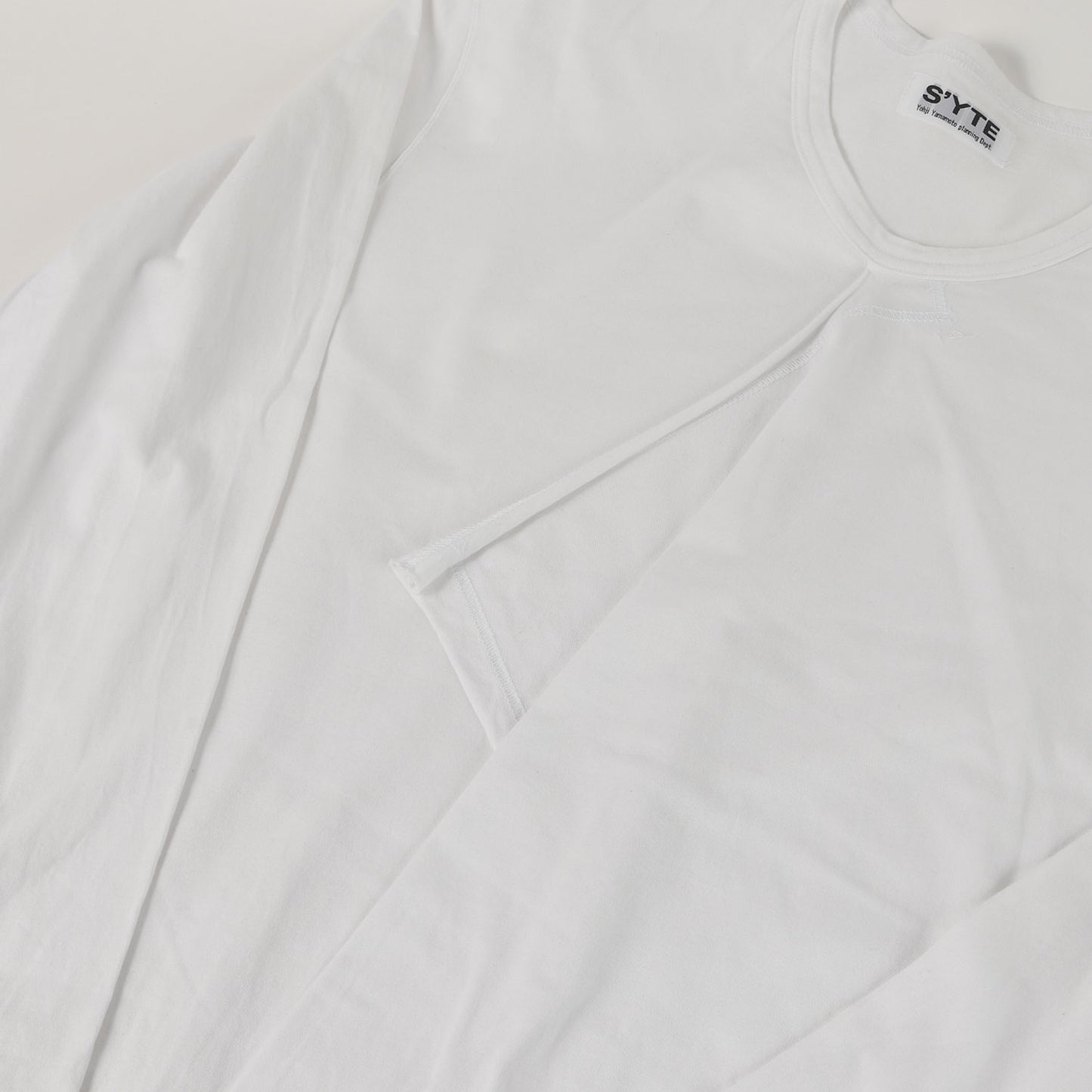 22SS 変型 カットソー (30/1 Cotton Jersey Stitch Side Slit Long Sleeve T-shirt)