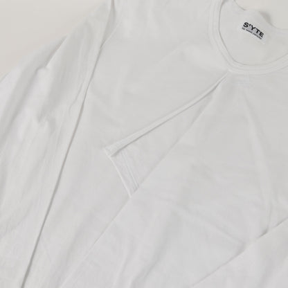 22SS 変型 カットソー (30/1 Cotton Jersey Stitch Side Slit Long Sleeve T-shirt)