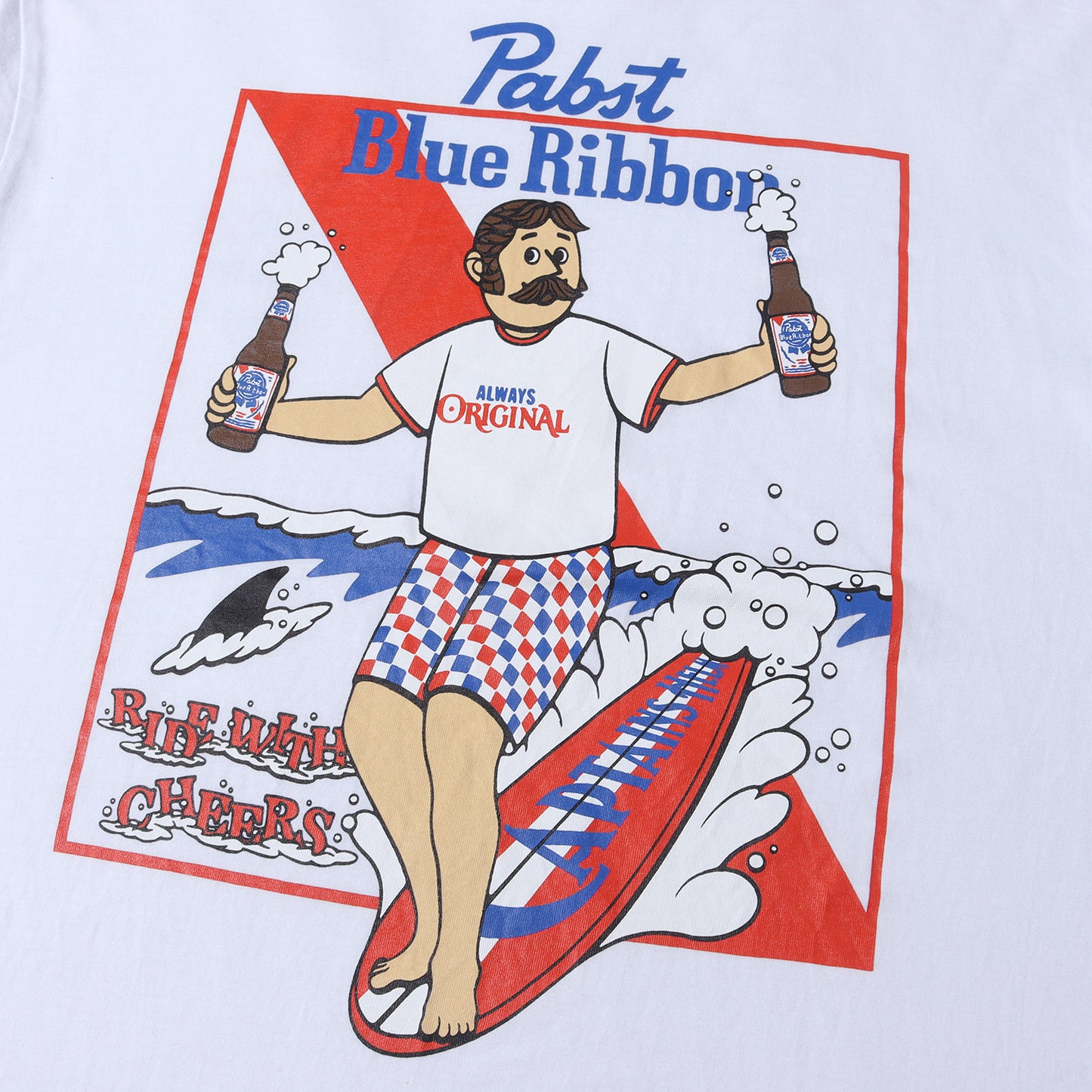 26SS × Pabst Blue Ribbon グラフィック ロゴ Tシャツ(RIDE BLUE SS TEE)
