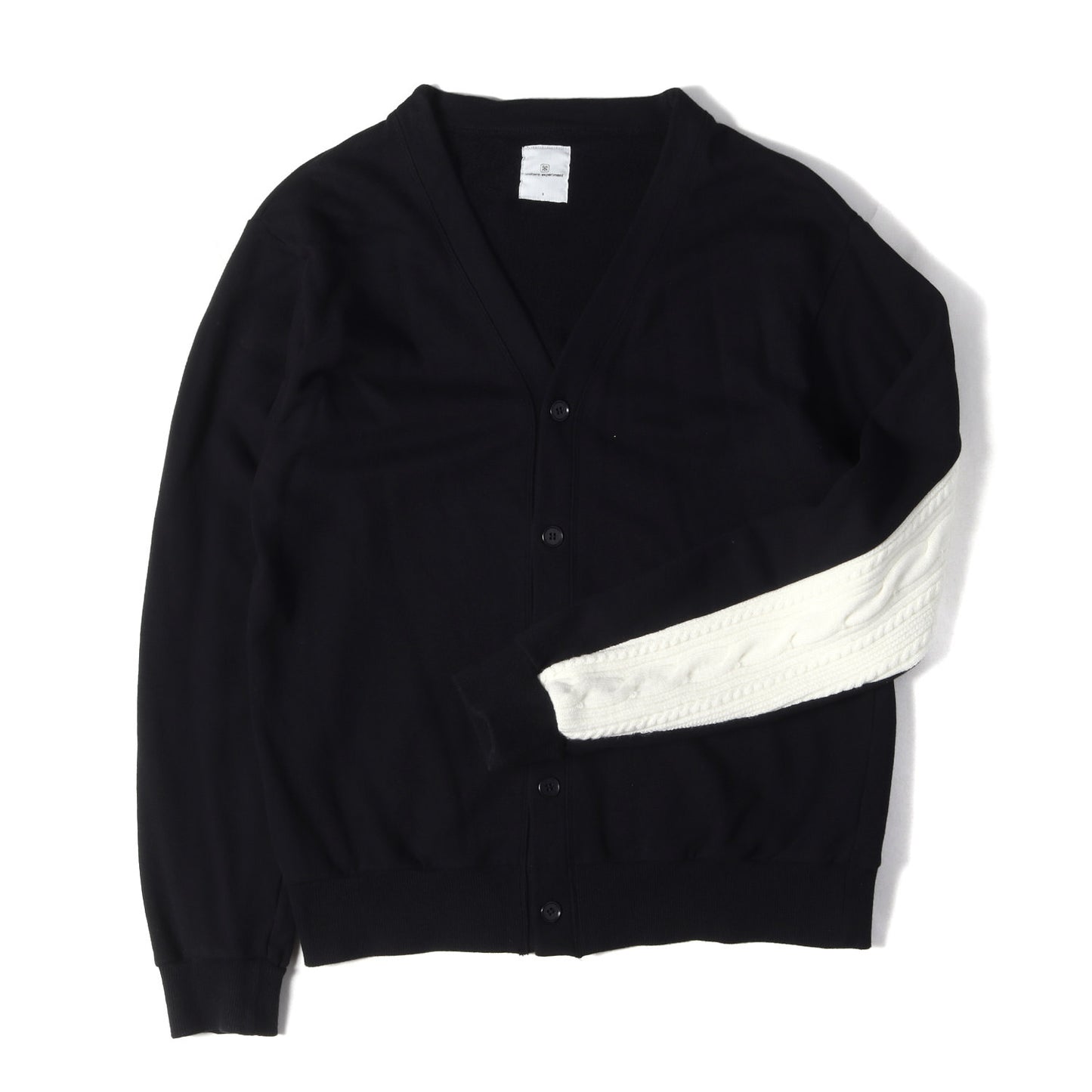 22AW スリーブパネルド スウェット カーディガン (SLEEVE PANELED SWEAT CARDIGAN)