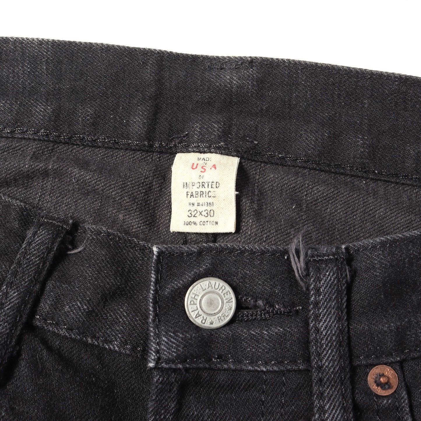 スリムフィット ブラックデニム パンツ (NEW BLACK ON BLACK SLIM FIT JEANS) / MADE IN USA