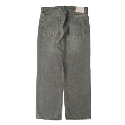 25AW ワイドストレート チェーンツイル パンツ (THIRD CUT / ASH DUST CHAIN TWILL)