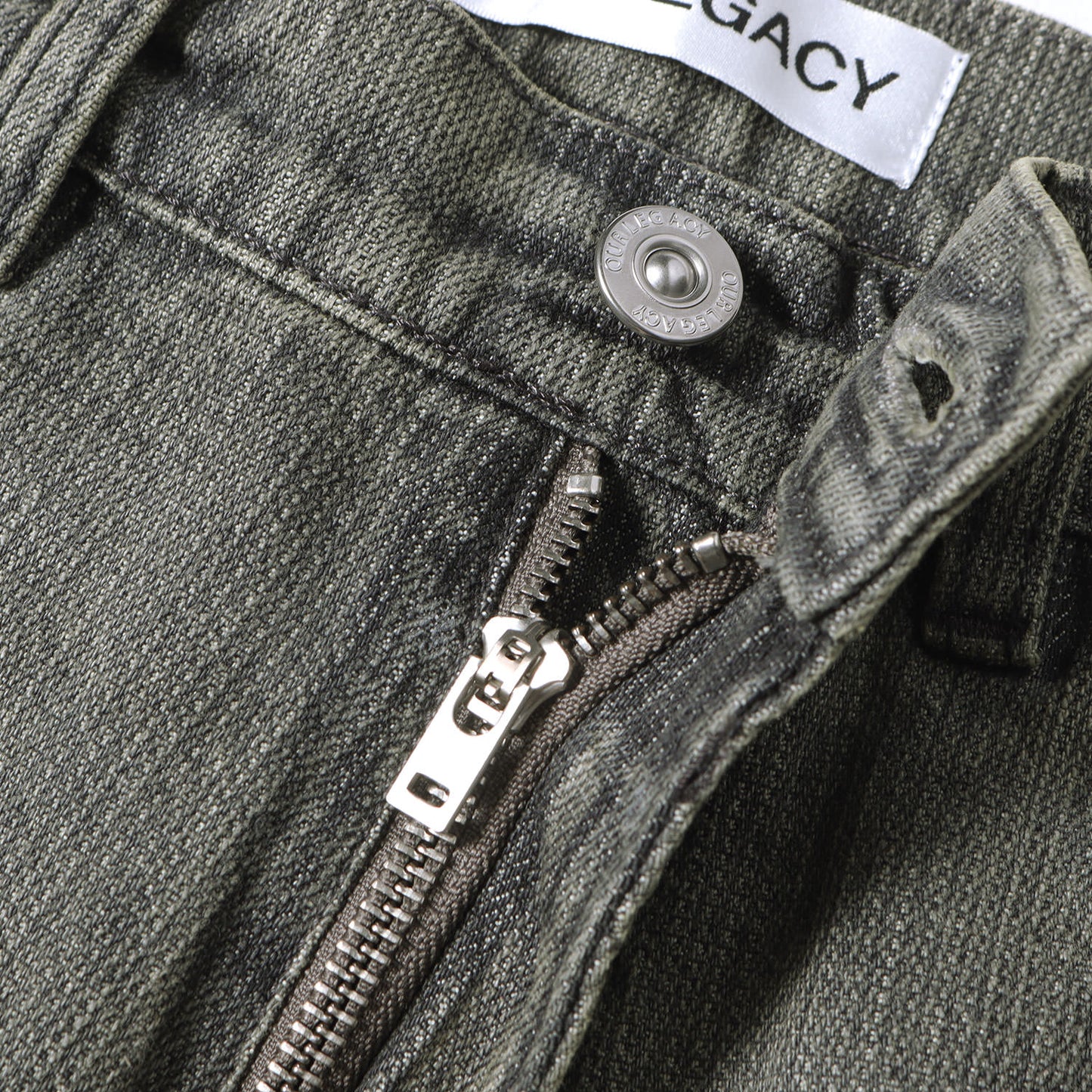 25AW ワイドストレート チェーンツイル パンツ (THIRD CUT / ASH DUST CHAIN TWILL)
