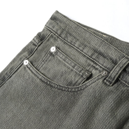 25AW ワイドストレート チェーンツイル パンツ (THIRD CUT / ASH DUST CHAIN TWILL)