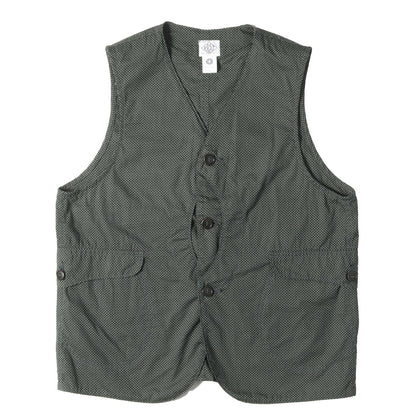 25SS ジオメトリック ロイヤルトラベラー ベスト (Royal Traveler micro print grey) / MADE IN JAPAN
