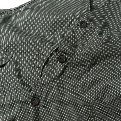 25SS ジオメトリック ロイヤルトラベラー ベスト (Royal Traveler micro print grey) / MADE IN JAPAN