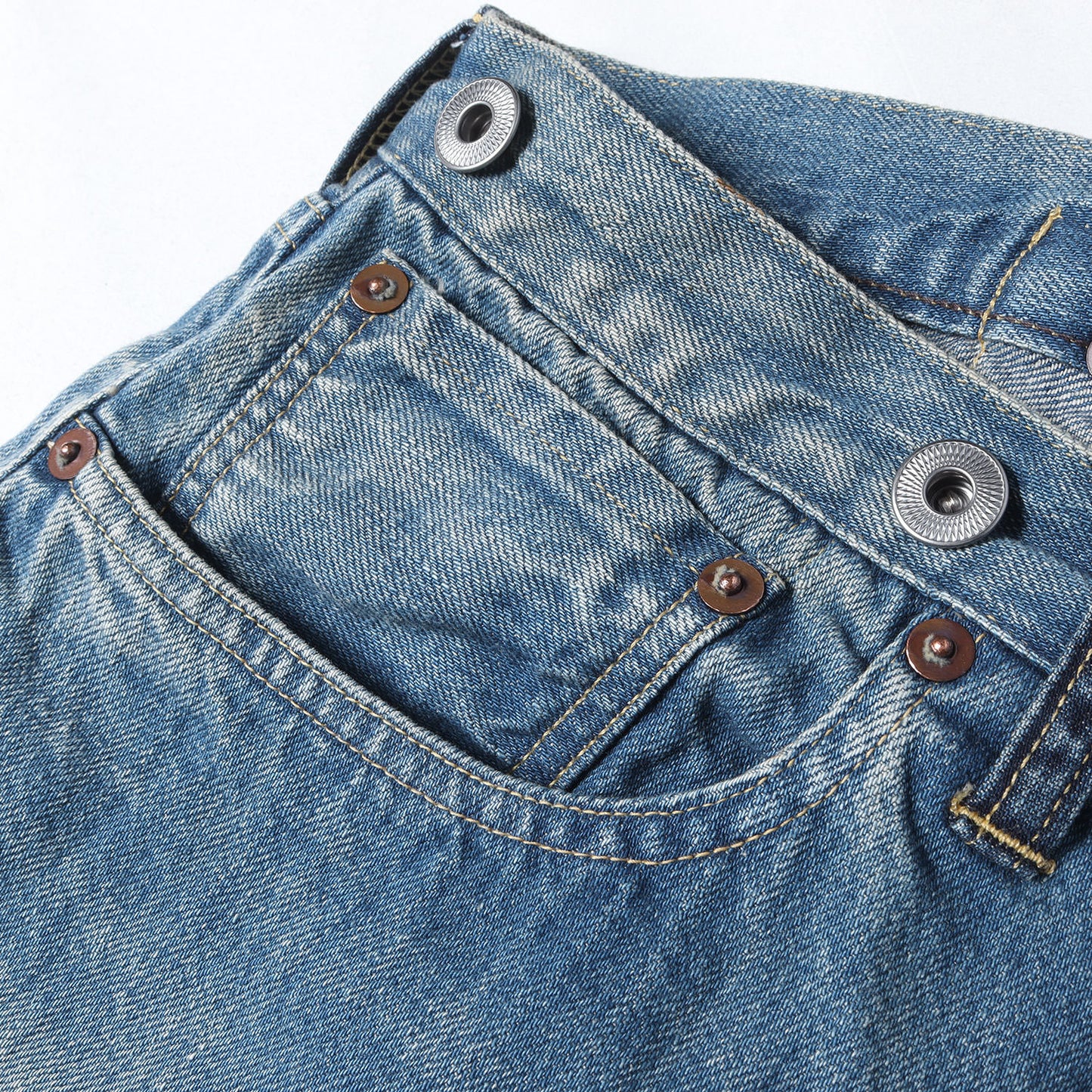 26SS ヴィンテージ加工 ワイド デニムパンツ (No.22 Washed Wide Denim Pants)