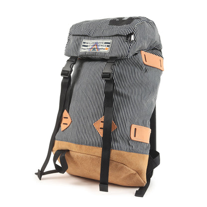 × WILDERNESS EXPERIENCE ヒッコリー デニム フラップ リュック