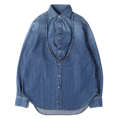 26SS フォールデッドカラー デニム シャツ