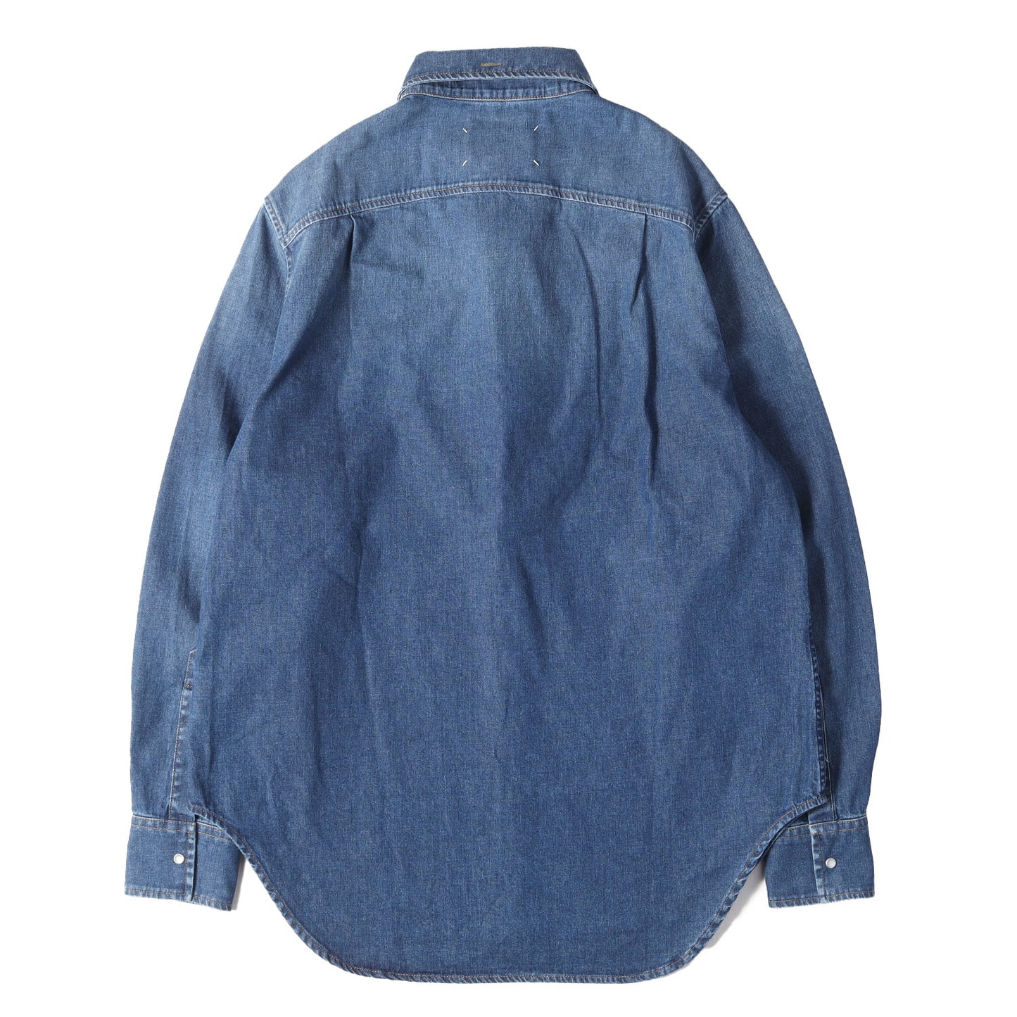 26SS フォールデッドカラー デニム シャツ