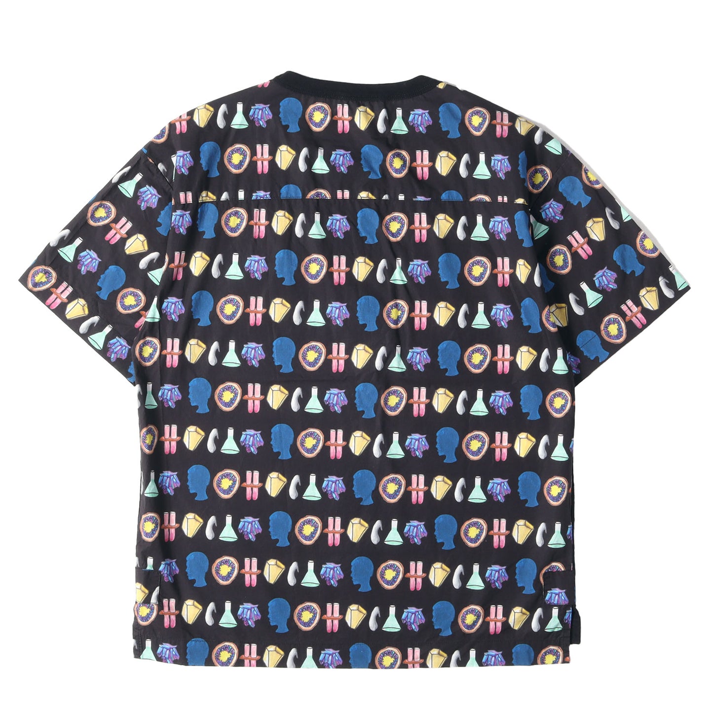 マルチプリント ブロード 切替 Tシャツ