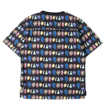 マルチプリント ブロード 切替 Tシャツ