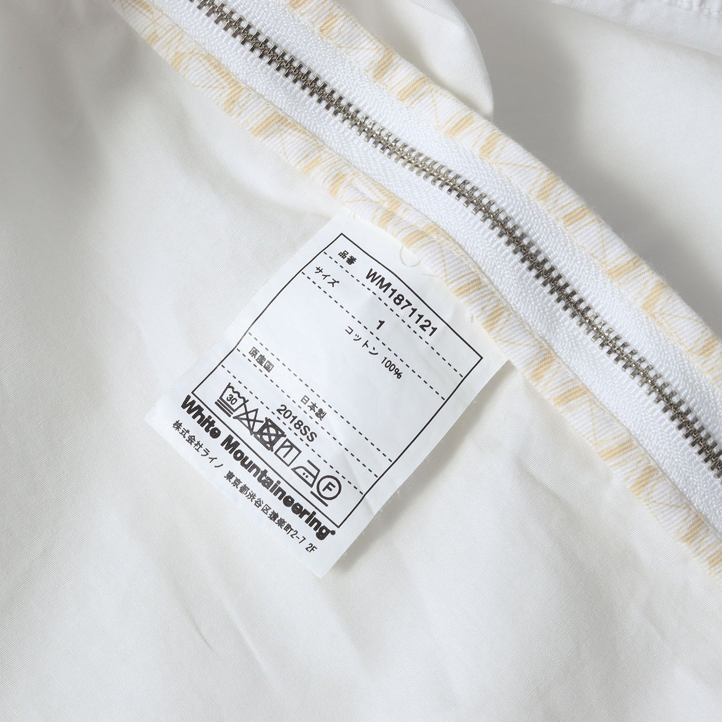 サイドスリットジップ ジオメトリック刺繍 ローン Tシャツ