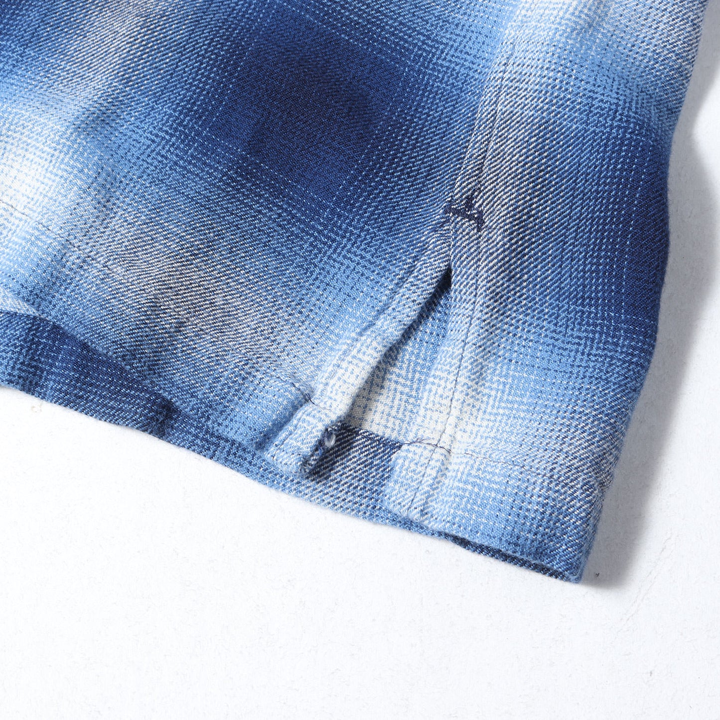 26SS オンブレチェック ライトフランネル シャツ (R.Flannel Ombre Open Collar SH)