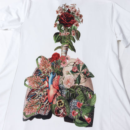 22SS BETELGEUSE グラフィック 変型 ストレッチ メッシュ ロング Tシャツ