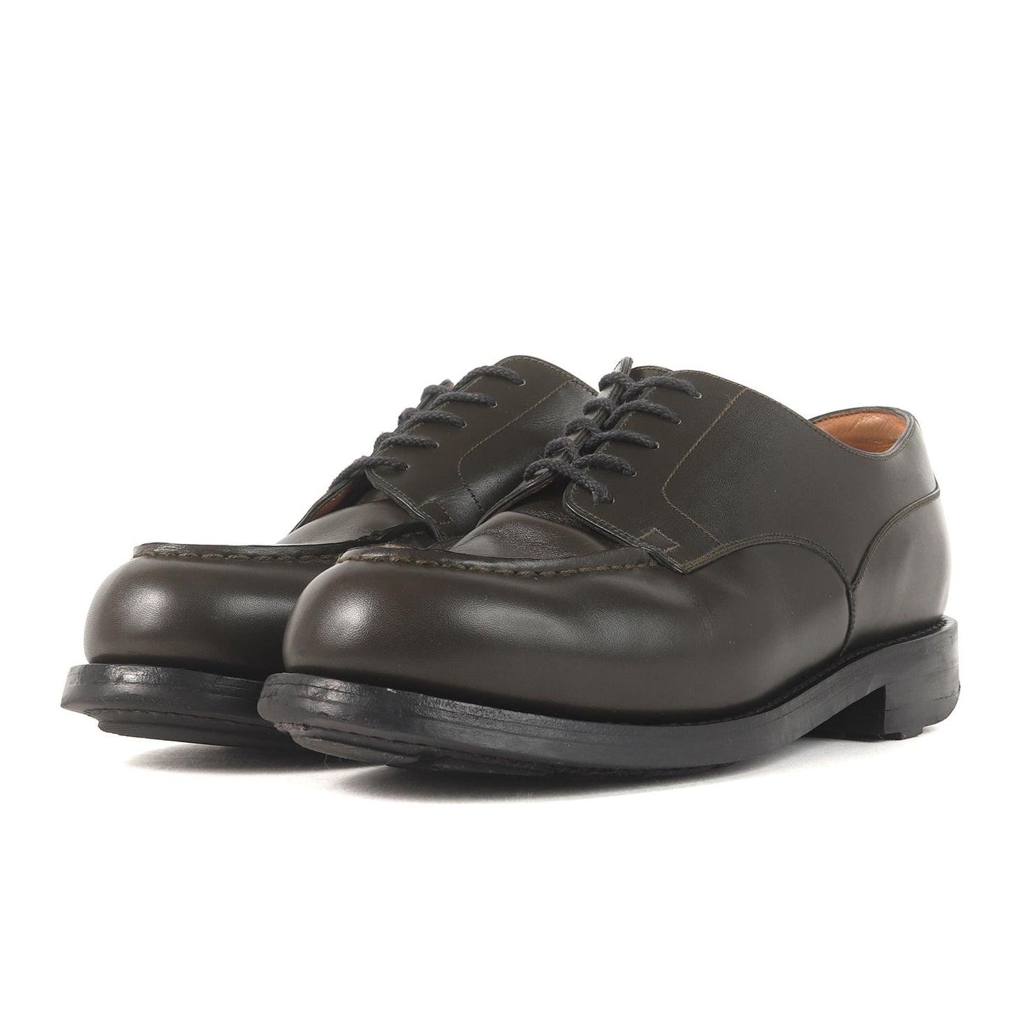 Uチップ ボックスカーフレザー ダービー ドレス シューズ (GOLF DERBY 641 402387-4)