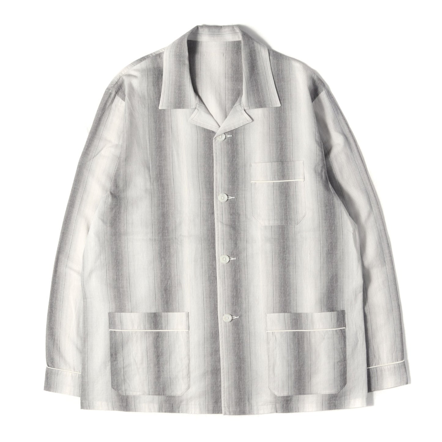 22AW オンブレストライプ パジャマ シャツ (Ombre stripe pajama shirt)