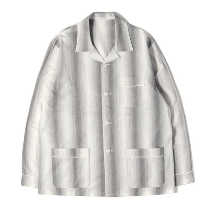 22AW オンブレストライプ パジャマ シャツ (Ombre stripe pajama shirt)