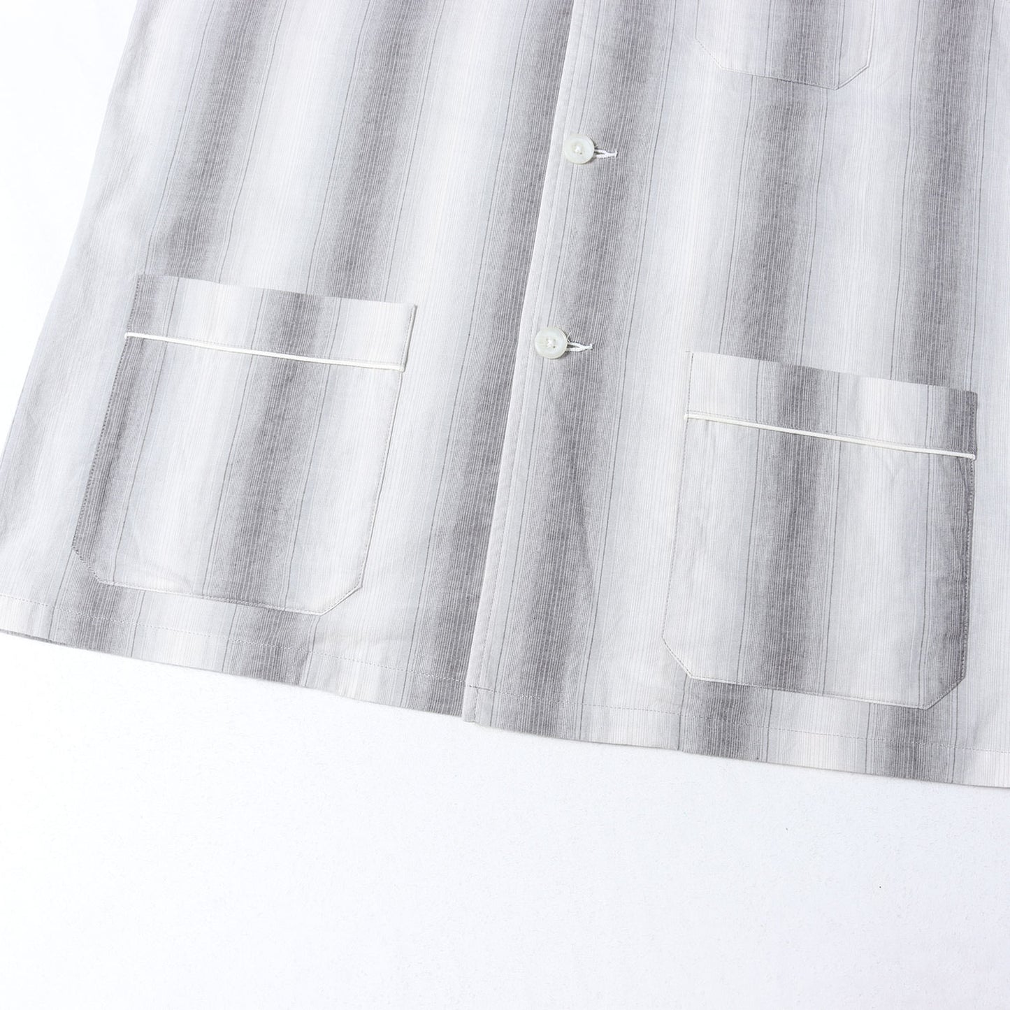 22AW オンブレストライプ パジャマ シャツ (Ombre stripe pajama shirt)