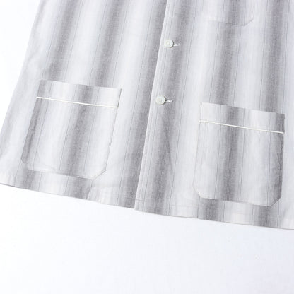 22AW オンブレストライプ パジャマ シャツ (Ombre stripe pajama shirt)