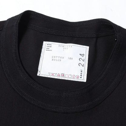 2025年製 ナイロン切替 天竺編み Tシャツ (Cotton Jersey T-Shirt)