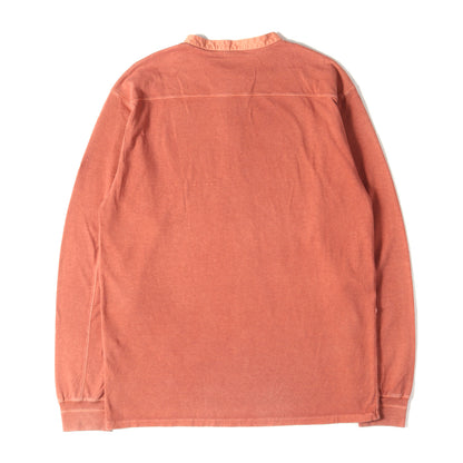ガーメントダイ ヘンリー スタンドカラー 長袖 Tシャツ (GRANDAD COLLAR LONG SLEEVE TEE)