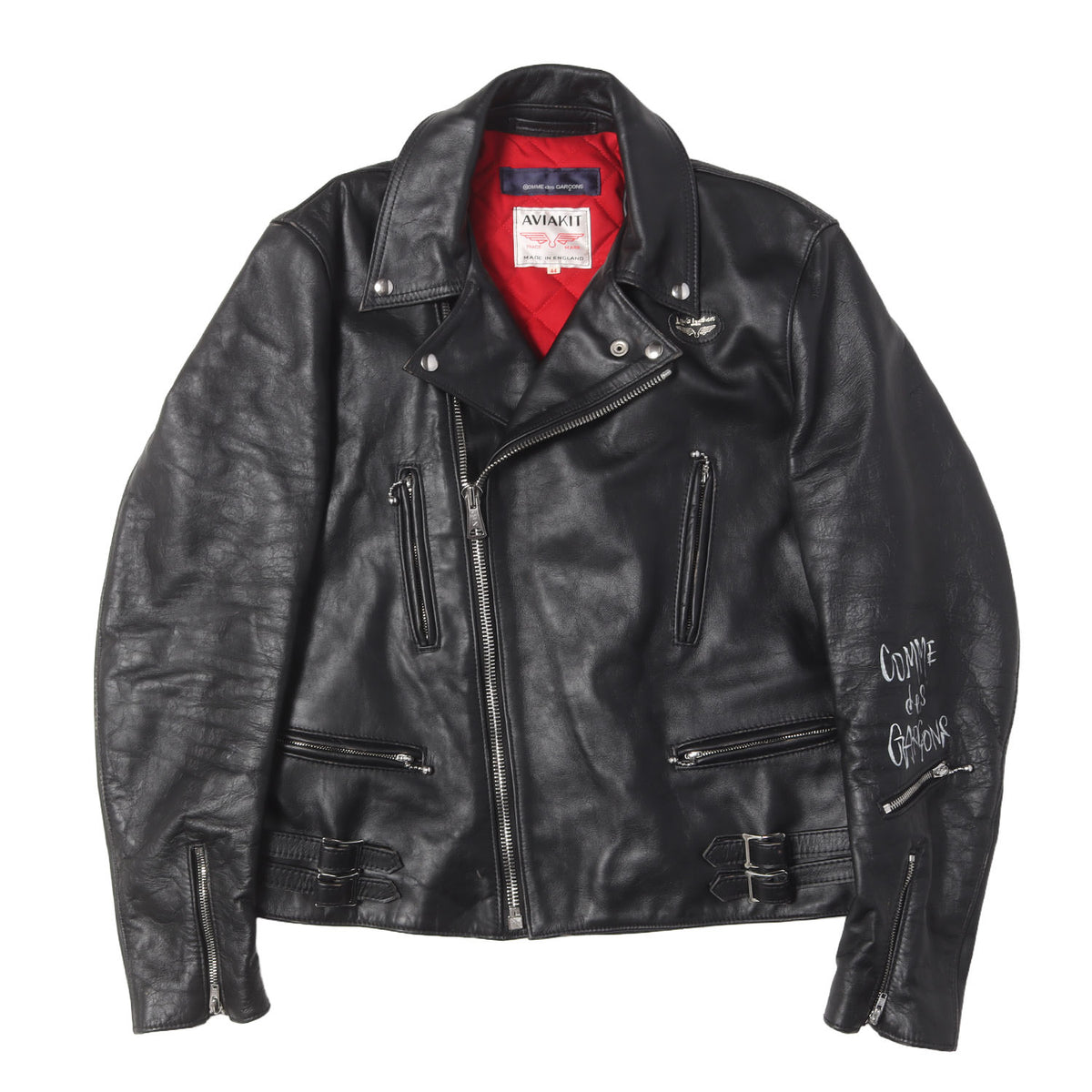× Lewis Leathers LIGHTNING 391T ロゴ ペイント ライダースジャケット / 青山スペシャル