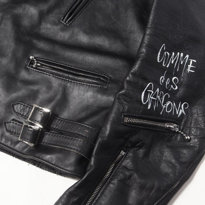 × Lewis Leathers LIGHTNING 391T ロゴ ペイント ライダースジャケット / 青山スペシャル